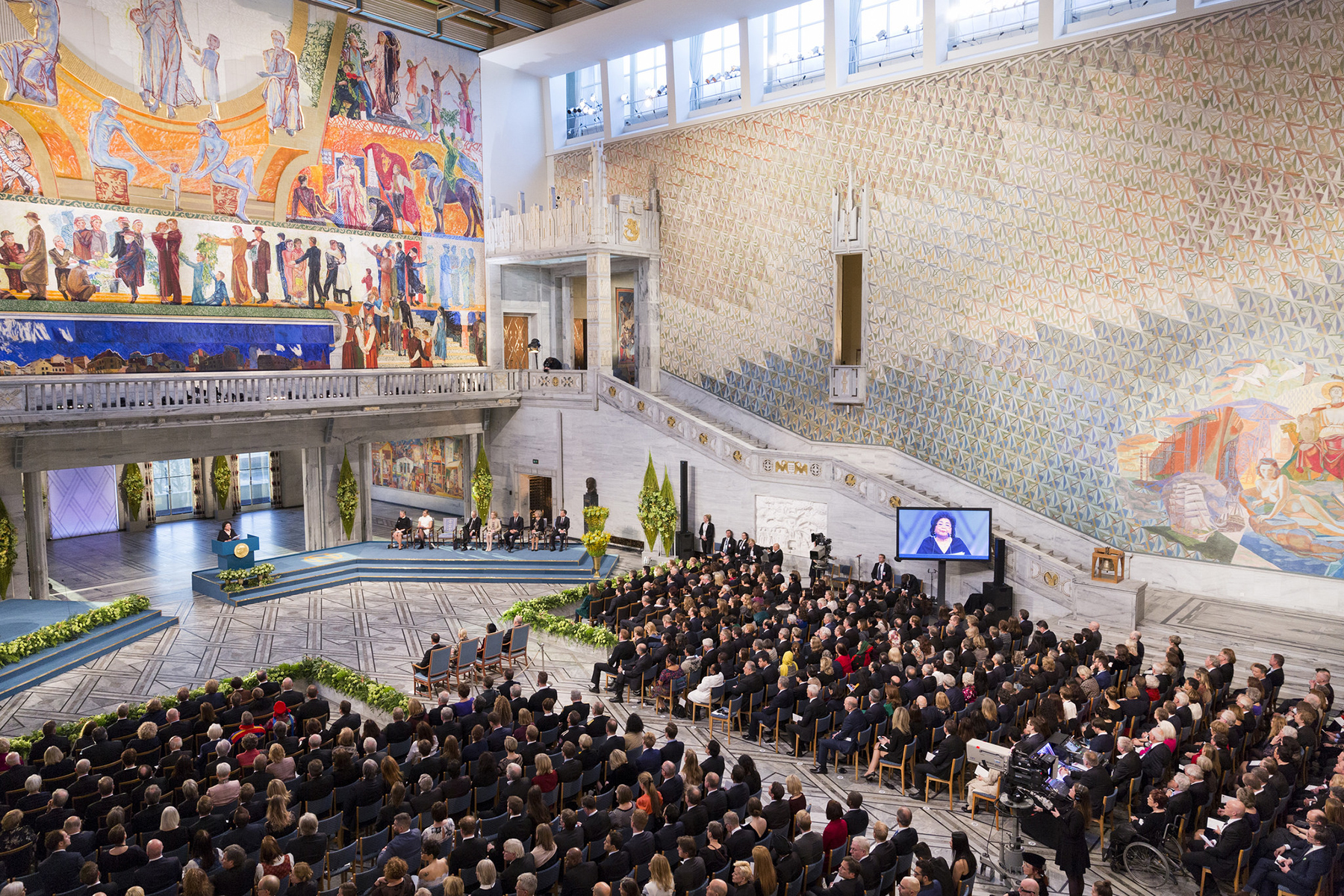 The Nobel Peace Prize ceremony in December 2017.