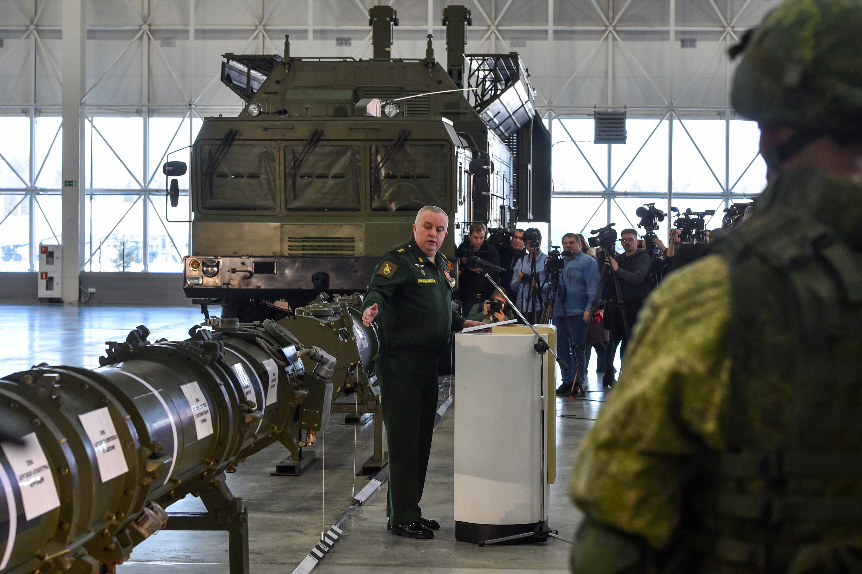soldier demonstrates missile