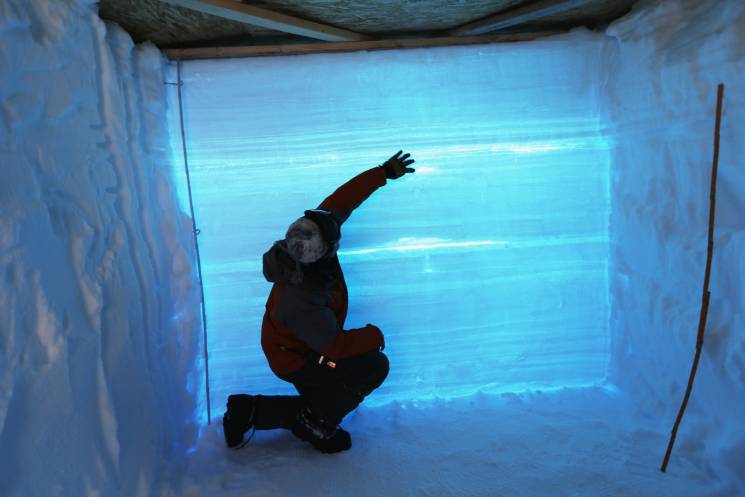 Scientists David Noone studies ice in Greenland