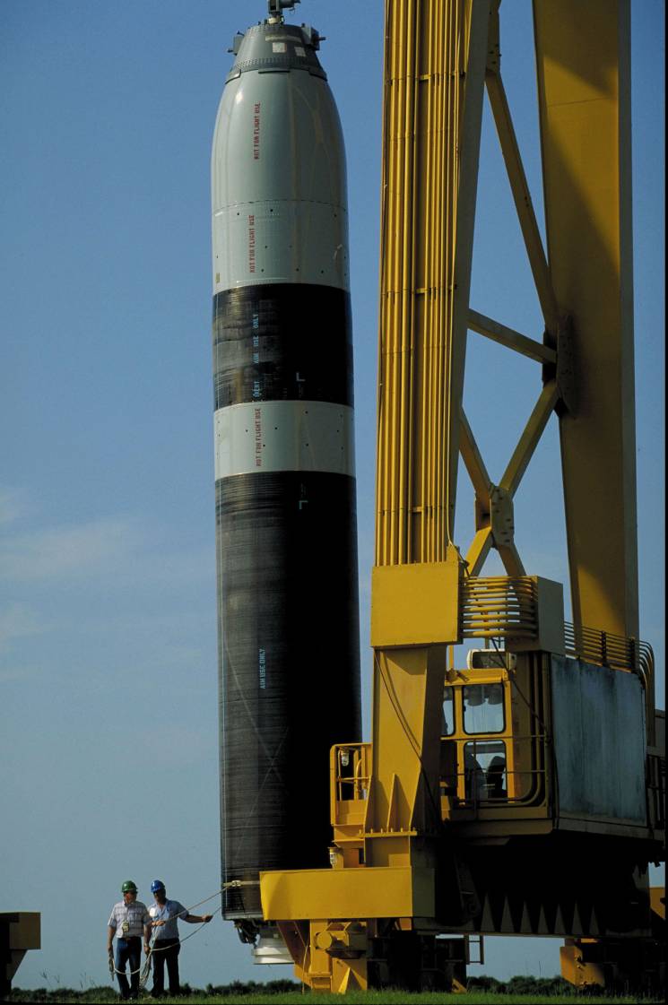two workmen and a missile