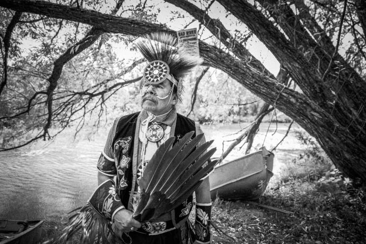 Sonny Smart of the Bad River Band on the shores of the Bad River