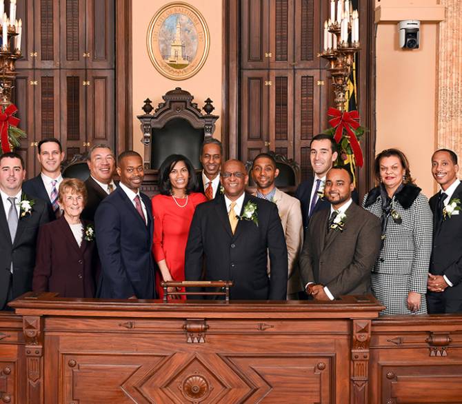 family photo of Baltimore City Council