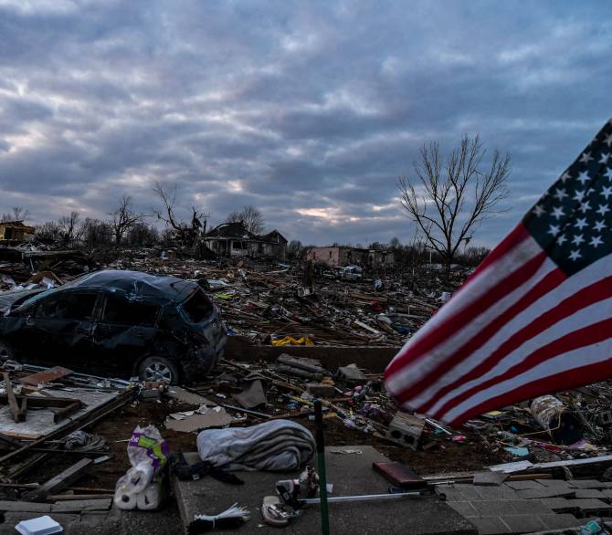 Climate change and the American flag; Getty