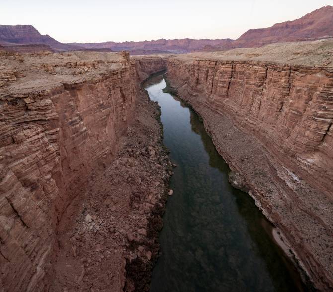 A view of the Colorado River from the Navajo Bridge in Marble Canyon, Ariz. Credit: Robyn Beck/AFP via Getty Images