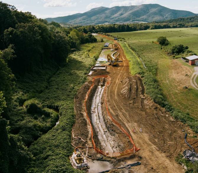 In Boones Mill, Virginia, artists Steve and Anne Bernard recently watched pipe being laid less than 200 feet from their house and studio.
