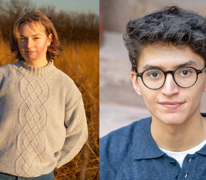 Outrider's Inside Climate News fellows: Anika Jane Beamer and Andrés Muedano