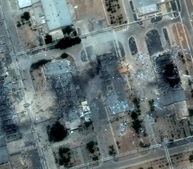 Satellite image shows a close up view of buildings at Isfahan Nuclear Technology Center, before it was hit by U.S. airstrikes, in Isfahan, Iran, on June 16, 2025. Satellite Image ©2025 Maxar Technologies, Via Reuters