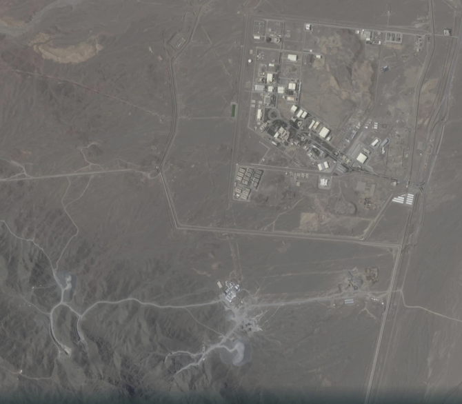 This satellite photo from Planet Labs PBC shows the Natanz nuclear facility in Iran on Tuesday, May 20, 2025.