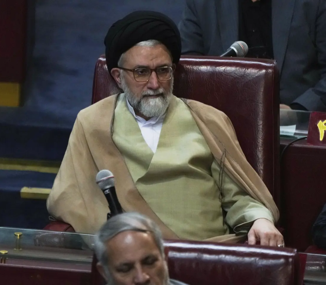 Iranian Intelligence Minister Esmail Khatib attends the inauguration ceremony of the 6th term of the Assembly of Experts in Tehran, Iran, May 21, 2024. 