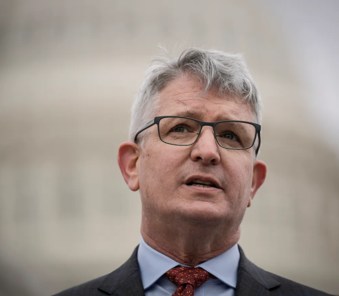 Former GOP Rep. Brandon Williams speaks during a news conference outside the U.S. Capitol on March 7, 2023 in Washington, DC. President Donald Trump nominated Williams to lead the National Nuclear Security Administration in January 2025. 